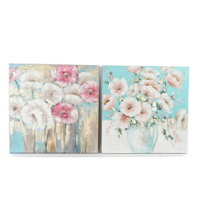 Pintura DKD Home Decor S3018377 Vaso Shabby Chic (99,5 x 3,5 x 99,5 cm) (2 Unidades)