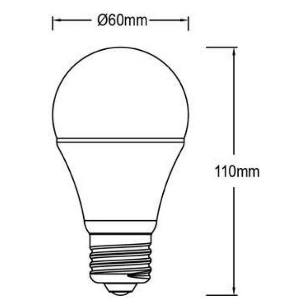 Lâmpada LED Panasonic Corp. Frost Bulbo A+ 806 lm (Branco Neutro 4500K)