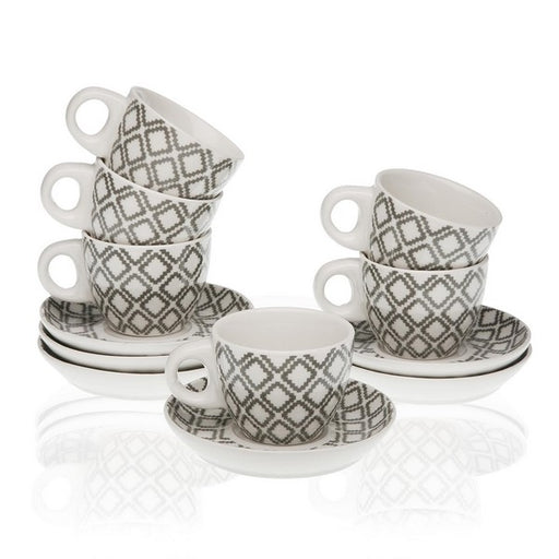 Conjunto de Chávenas de Café Porcelana (6 Peças)