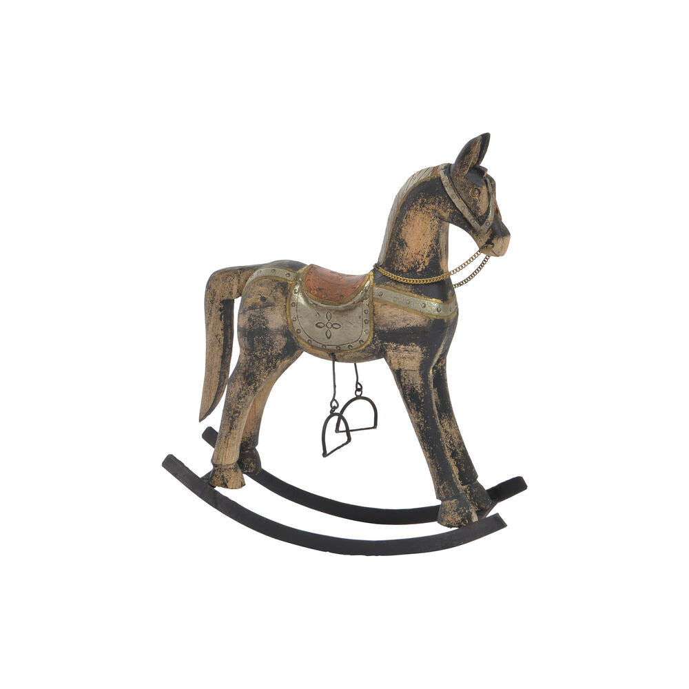 Figura Decorativa DKD Home Decor Cavalo Madeira Metal Acabamento envelhecido (41 x 12 x 49 cm)