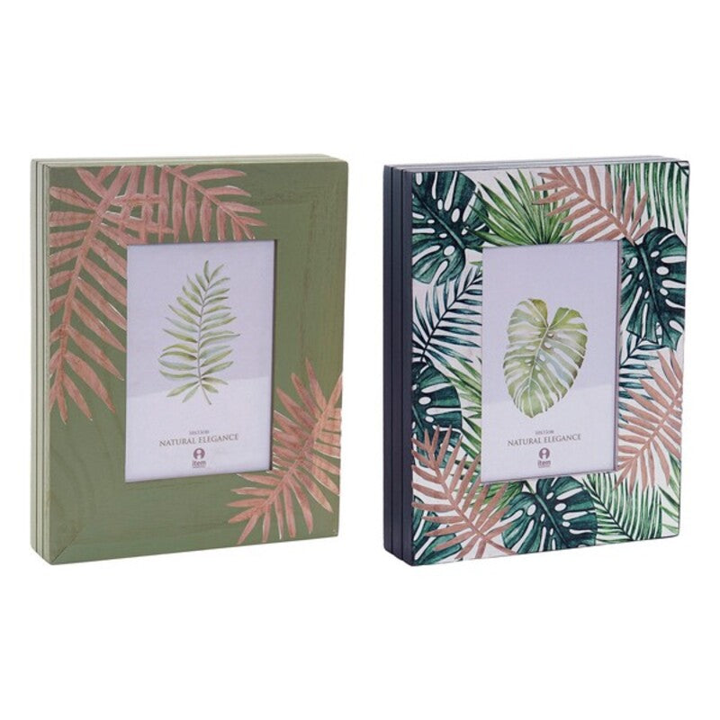 Moldura de Fotos DKD Home Decor Selva Tropical Madeira MDF (2 pcs) (10 x 15 cm)