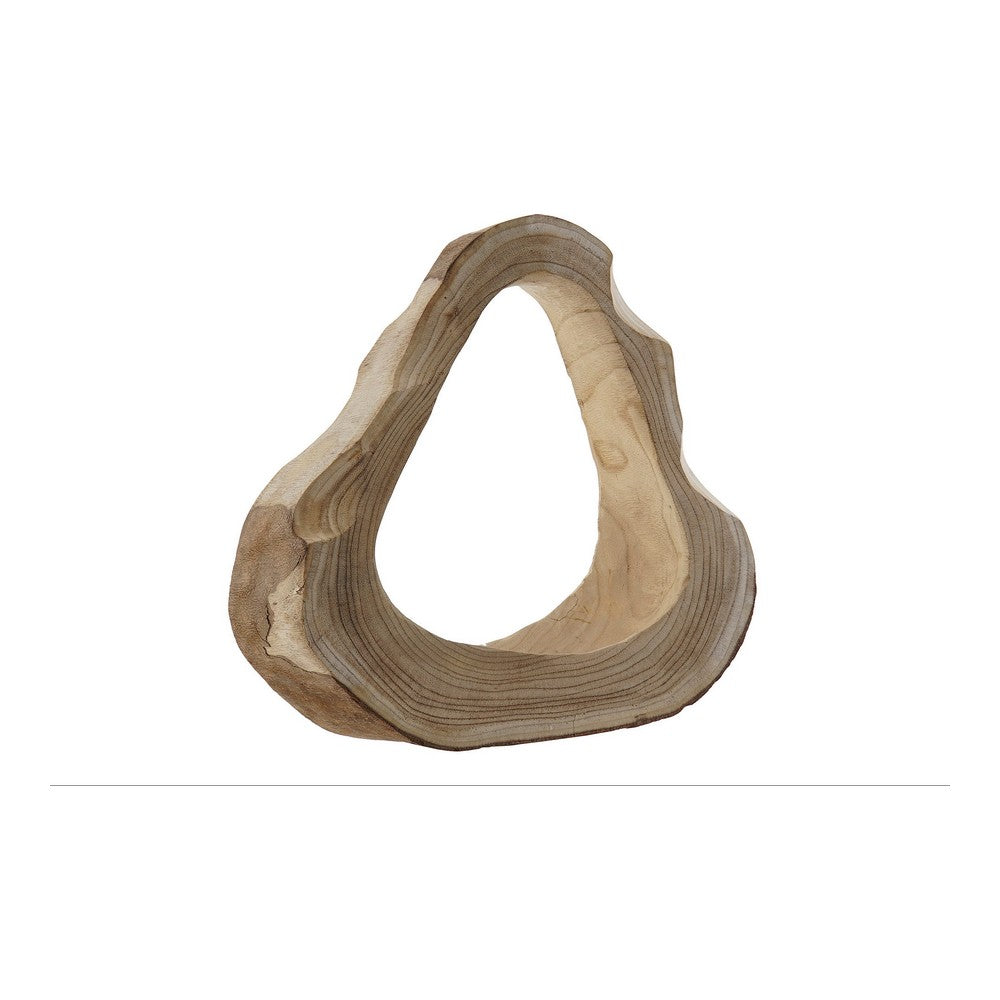 Figura Decorativa DKD Home Decor Abstrato Madeira de paulónia Natural (32 x 12.5 x 32 cm)