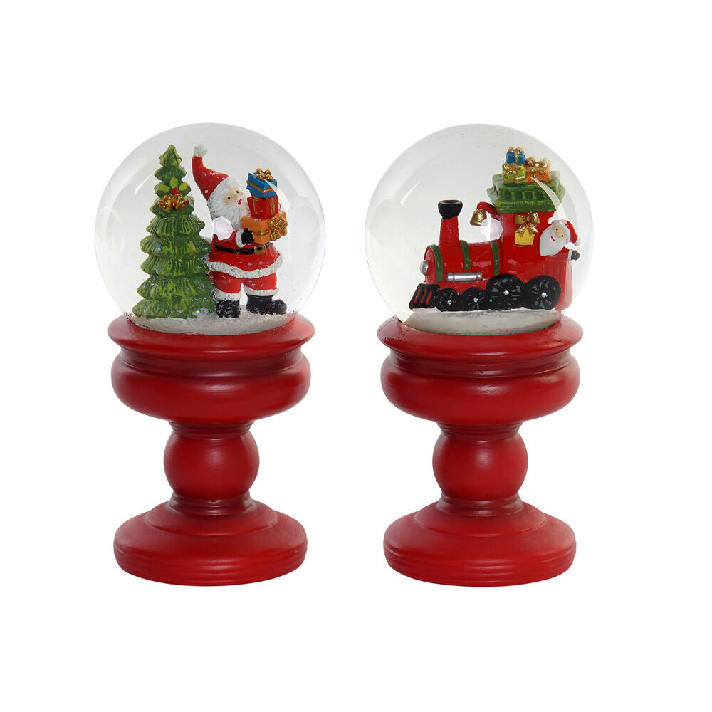 Bola de Natal DKD Home Decor Cristal Terracota (2 pcs) (10 x 10 x 19.5 cm)