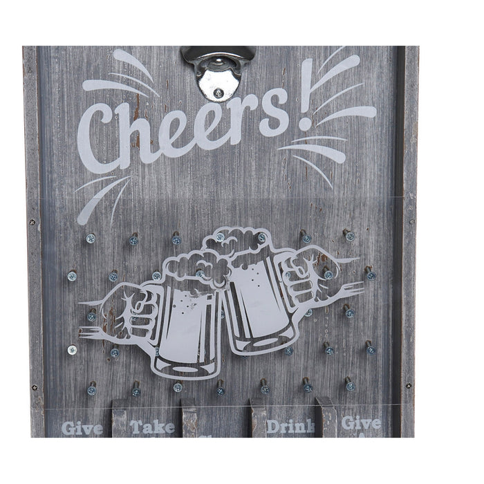 Abre-garrafas DKD Home Decor Cheers! Madeira MDF (2 pcs) (33 x 7 x 46 cm)