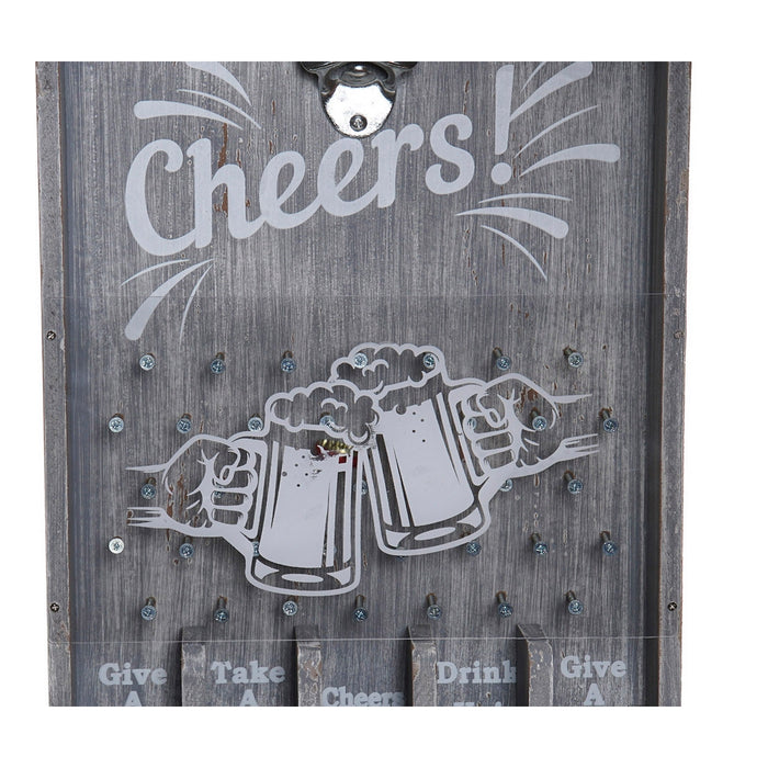 Abre-garrafas DKD Home Decor Cheers! Madeira MDF (2 pcs) (33 x 7 x 46 cm)