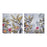 Pintura DKD Home Decor Planta Tropical 40 x 1.8 x 40 cm (2 pcs)