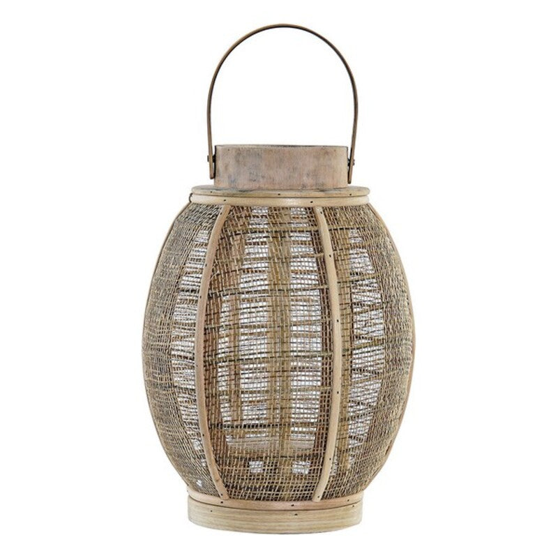 Castiçais DKD Home Decor Bambu Corda (22 x 22 x 31 cm)