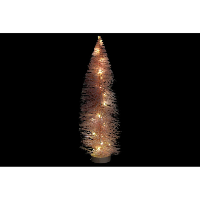 Árvore de Natal DKD Home Decor Poliéster LED Madeira MDF (14 x 14 x 40 cm) (2 pcs)