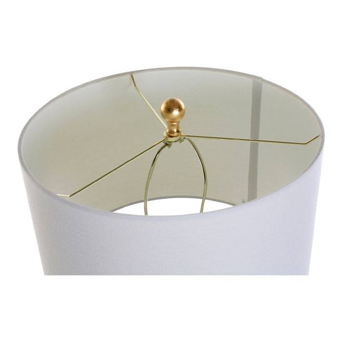 Lâmpada de Mesa DKD Home Decor Branco Algodão Metal Mármore Dourado (38 x 38 x 91 cm)