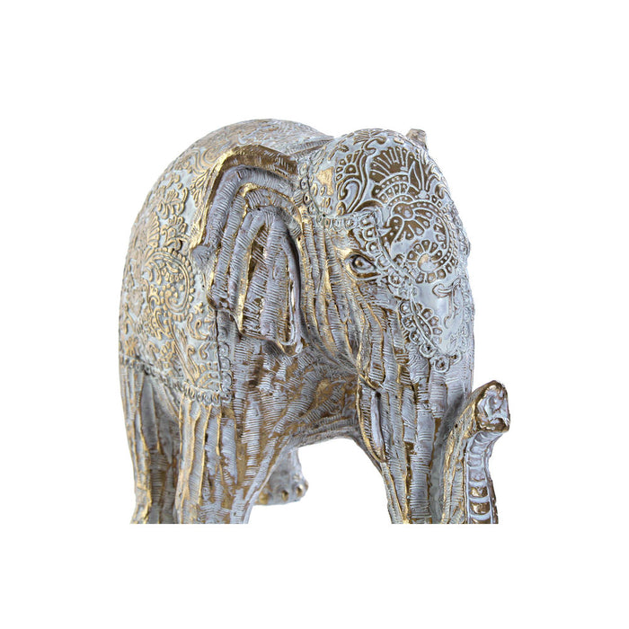 Figura Decorativa DKD Home Decor Resina Elefante (24.5 x 9.5 x 16.5 cm)