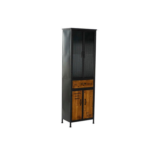 Suporte Expositor DKD Home Decor Preto Madeira Metal Cristal (52 x 33 x 169 cm)