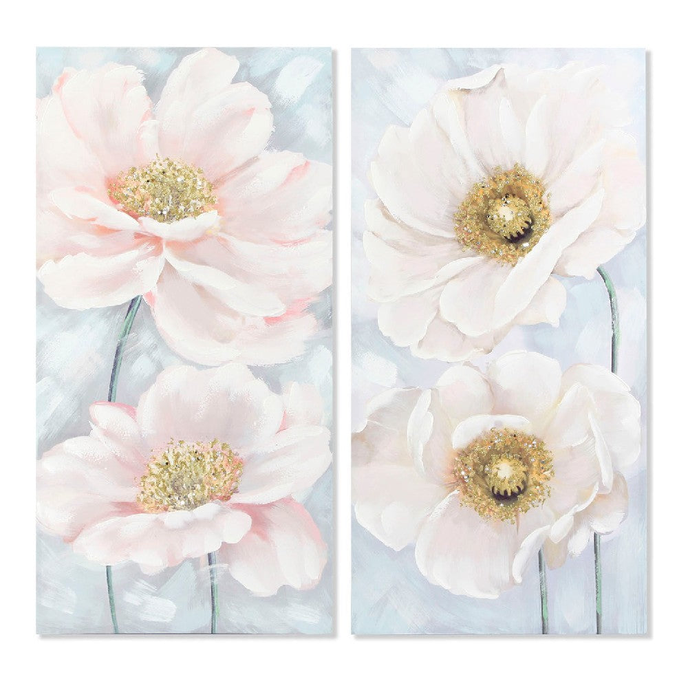 Pintura DKD Home Decor Flower (60 x 3 x 120 cm)