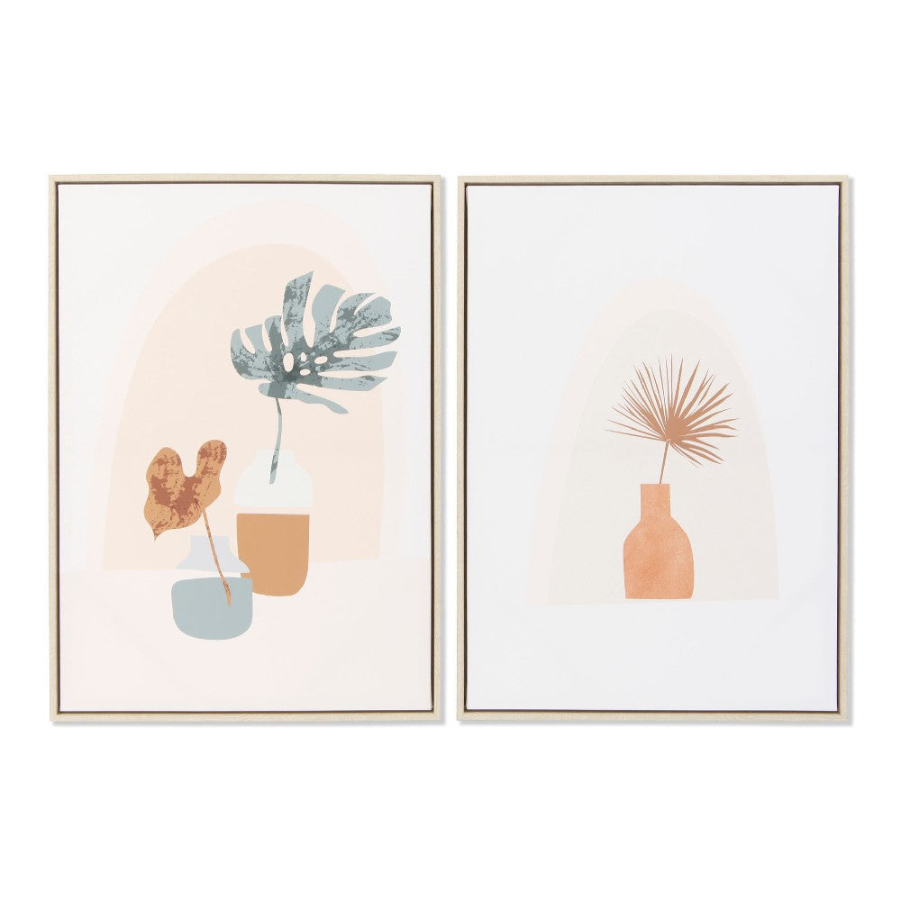 Pintura DKD Home Decor Tela Vaso (2 pcs) (53 x 4.5 x 73 cm)