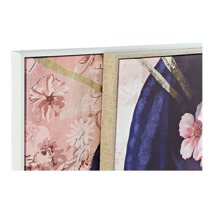 Pintura DKD Home Decor CU-179961 Tela Gueixa Oriental (103,5 x 4,5 x 144 cm) (2 Unidades)