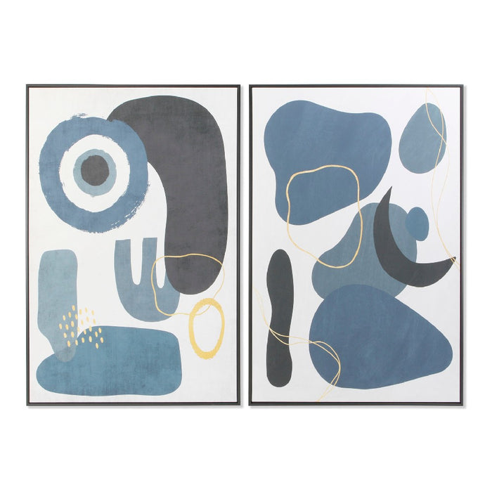 Pintura DKD Home Decor Tela Abstrato (2 pcs) (83 x 4.5 x 123 cm)