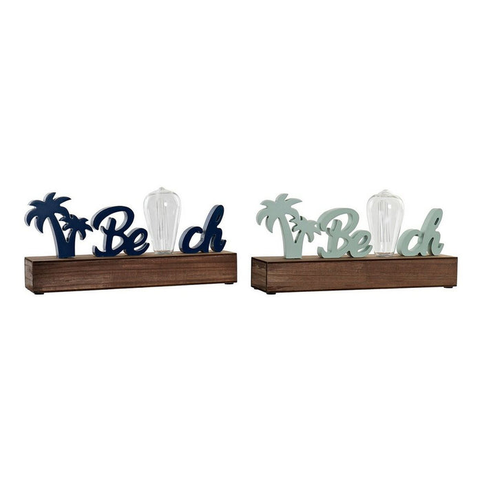 Figura Decorativa DKD Home Decor Beach LED Madeira MDF (2 pcs) (34 x 8 x 16 cm)