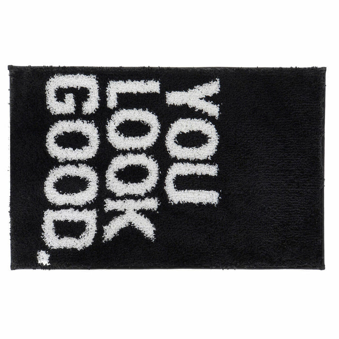 Tapete DKD Home Decor You Look Good Preto Microfibra (50 x 80 x 80 cm)