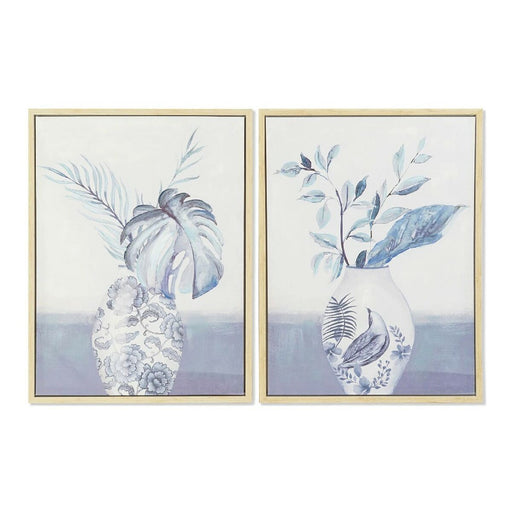 Pintura DKD Home Decor S3013725 Tela Vaso Oriental (60 x 4 x 80 cm) (2 Unidades)