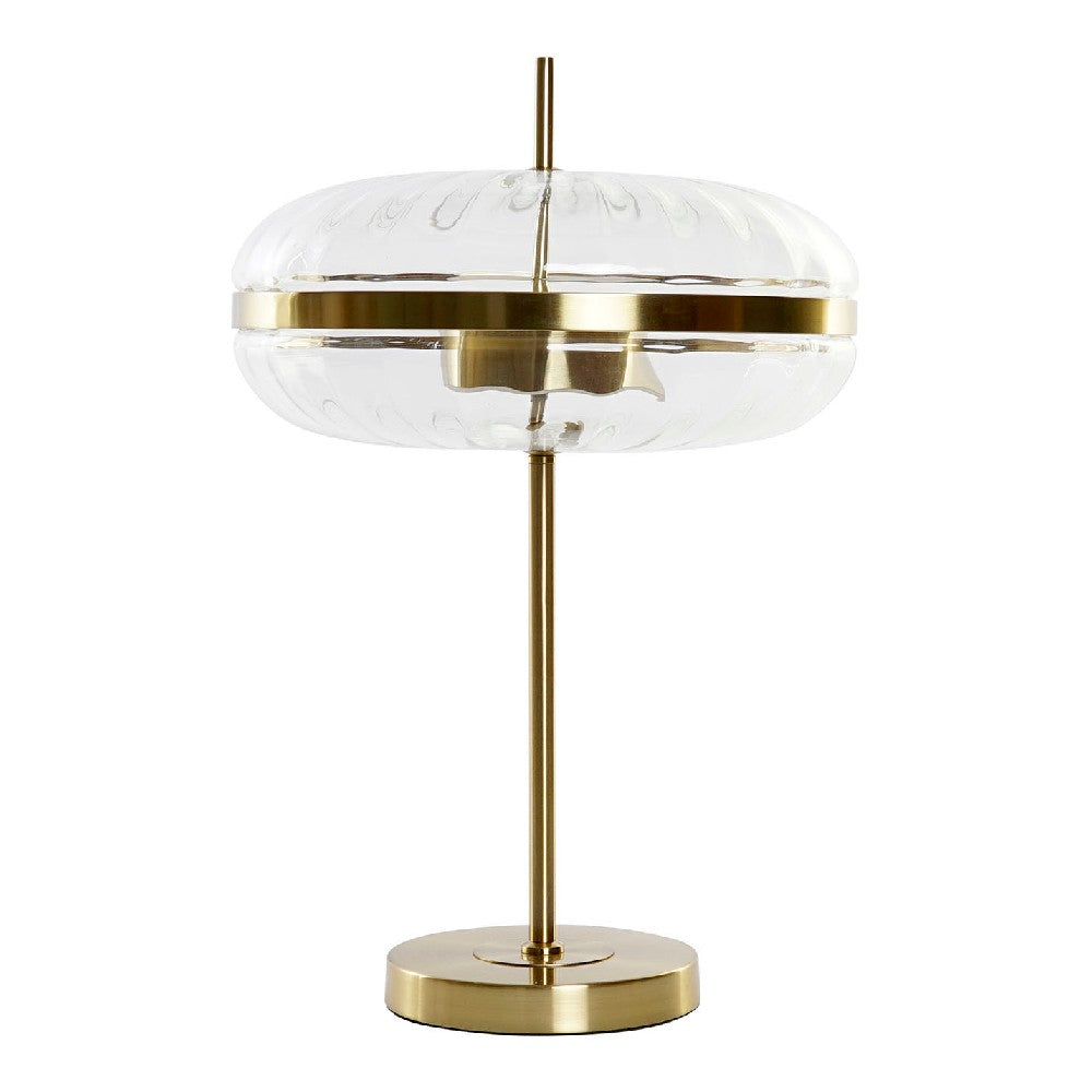 Lâmpada de Mesa DKD Home Decor Transparente Metal Cristal Dourado 250 V 50 W