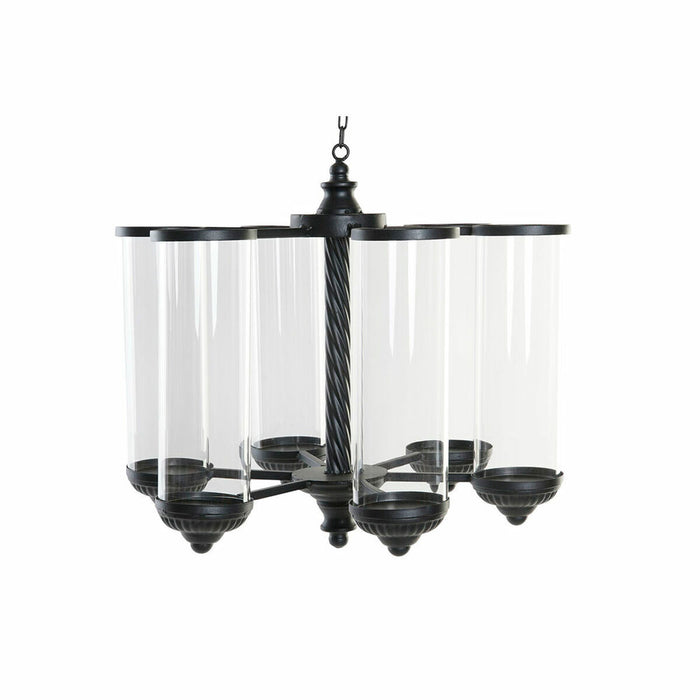 Castiçais DKD Home Decor Preto Metal Cristal (53 x 53 x 52 cm)