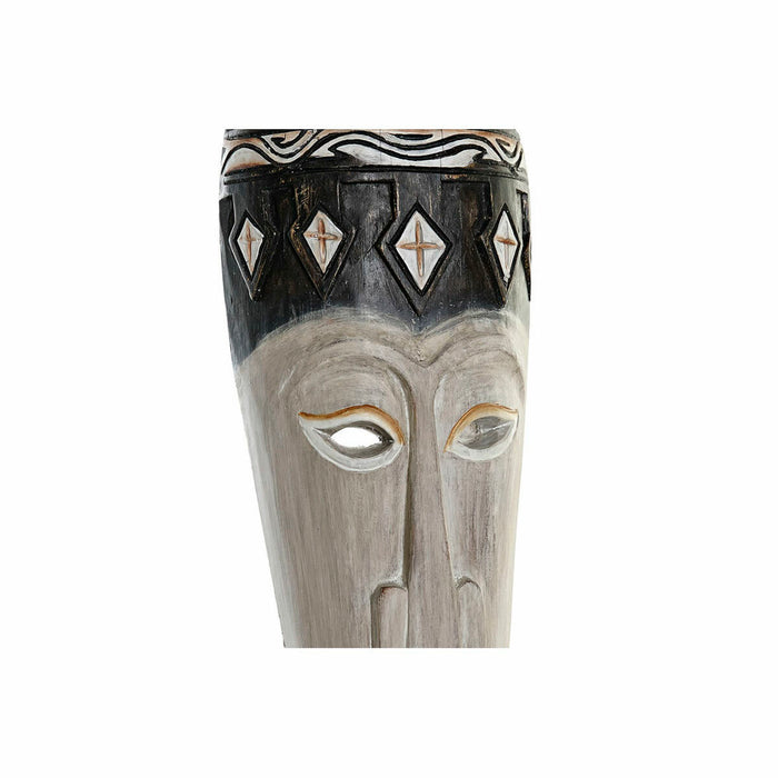 Figura Decorativa DKD Home Decor Bambu Ferro Máscara (19 x 10 x 78 cm)