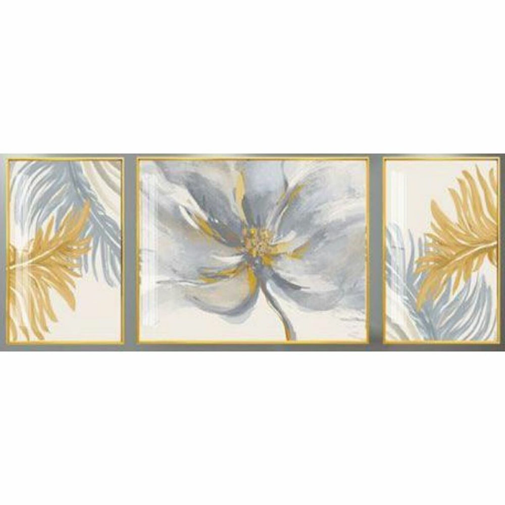 Pintura DKD Home Decor Bloemen (240 x 3 x 80 cm)