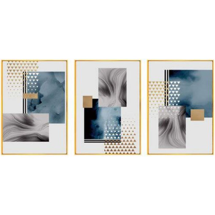 Pintura DKD Home Decor Abstrato (3 pcs) (60 x 3 x 80 cm)