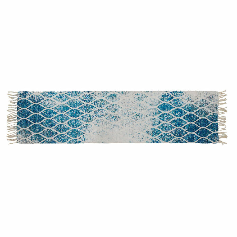 Tapete DKD Home Decor Azul Algodão Chenille (60 x 240 x 1 cm)