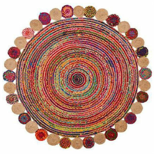 Tapete DKD Home Decor Algodão Multicolor Jute (200 x 200 x 1 cm)