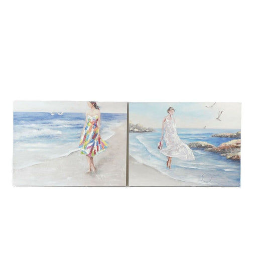 Pintura DKD Home Decor Praia (120 x 3.5 x 90 cm) (2 pcs)