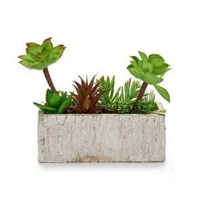 Planta Decorativa Cinzento Verde Cerâmica Plástico (9 x 20 x 21,5 cm)