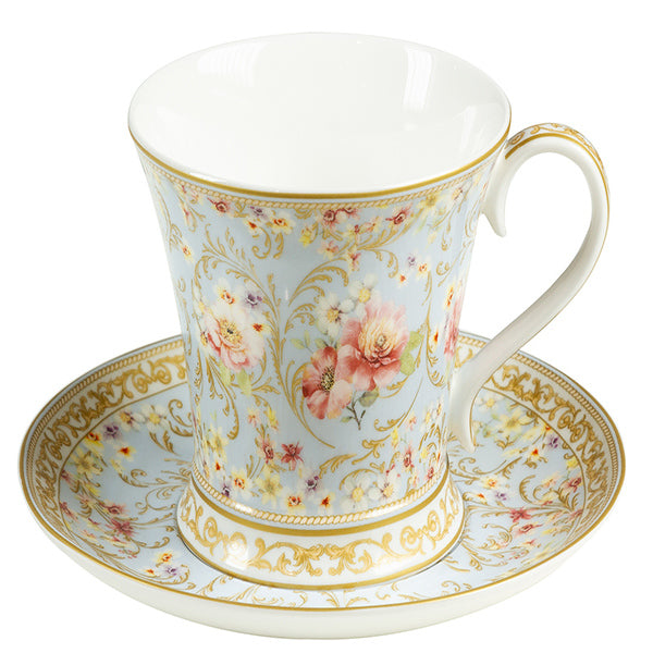 Chávena com Prato Porcelana Bone China