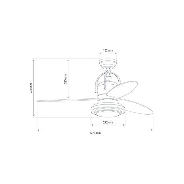 Ventilador de Teto com Luz Ledkia Big Industrial 18W A+ 18 W 1260 Lm (Ajustável)