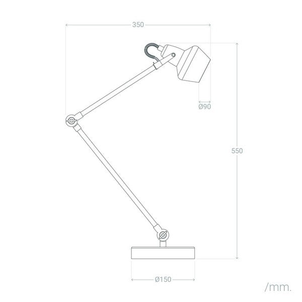 Lâmpada de Mesa Ledkia Sipi Preto Alumínio Cristal 25W