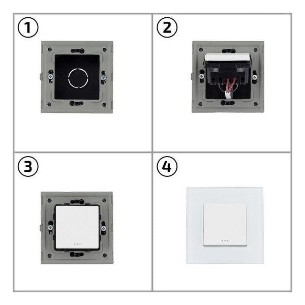 Interruptor Duplo Ledkia Modern 4497 PC