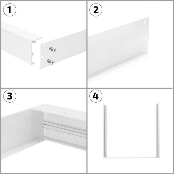 Moldura Embutida para Painéis de LED Ledkia Branco