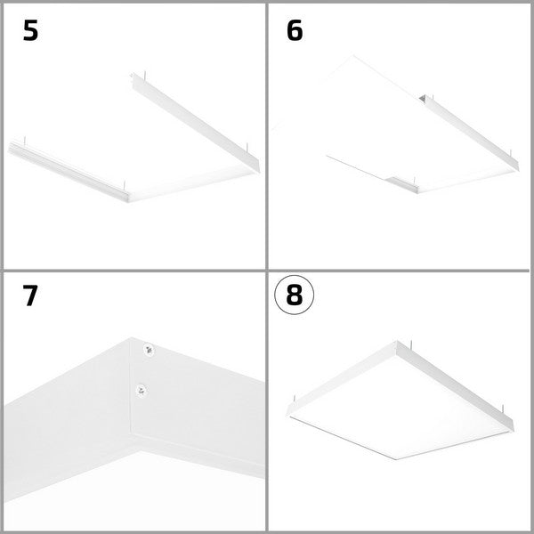 Moldura Embutida para Painéis de LED Ledkia