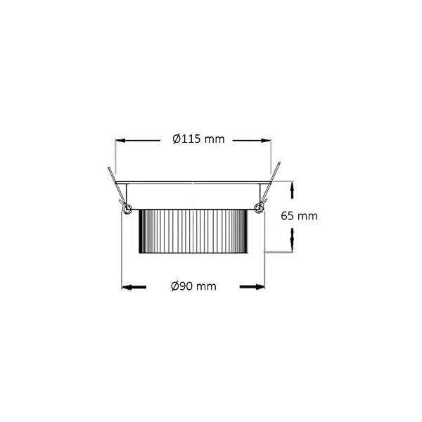 Foco Downlight LED Ledkia A+ 12 W 960 Lm (Branco quente 3000K)