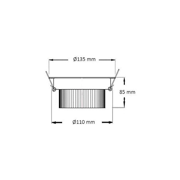 Foco Downlight LED Ledkia A+ 15 W 1200 Lm (Branco quente 3000K)