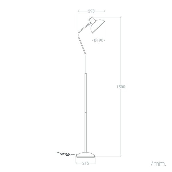 Luminária de chão Ledkia Sahani Alumínio 60 W (295x1500 mm)