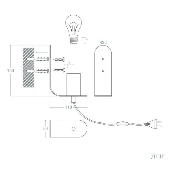 Luminária de parede Ledkia Utala 40W