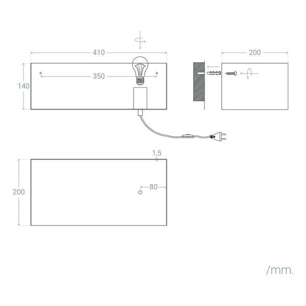 Luz de Parede Ledkia Utala 40W