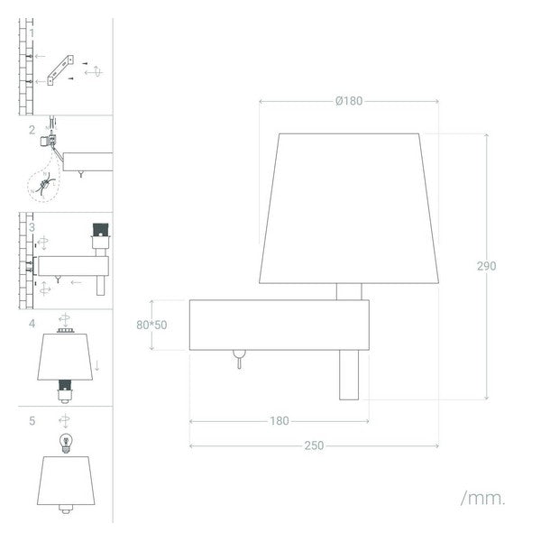 Luminária de parede Ledkia Chini 40W