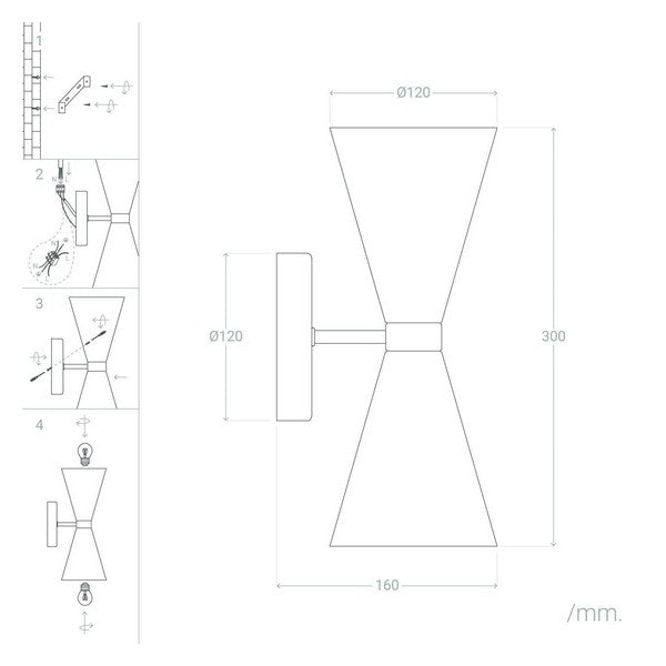 Luminária de parede Ledkia Kusini 40W