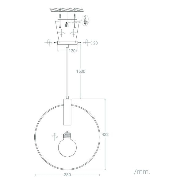 Candeeiro de teto Ledkia Otos 40 W