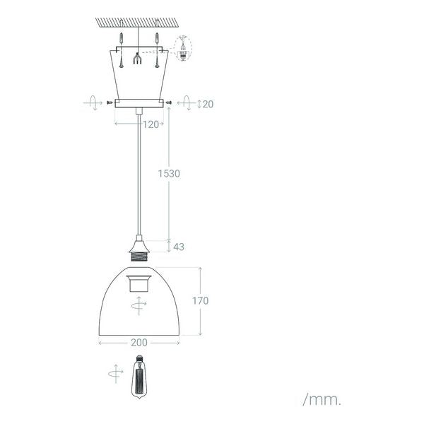 Candeeiro de teto Ledkia Gilet 40W