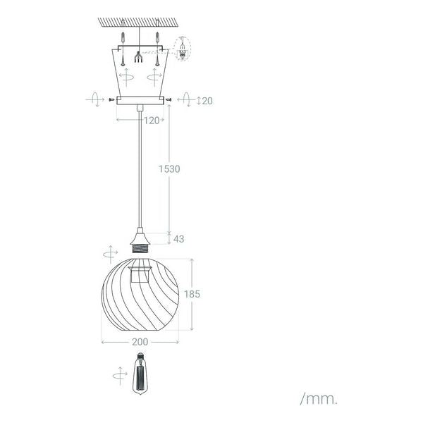 Candeeiro de teto Ledkia Carricola 40W