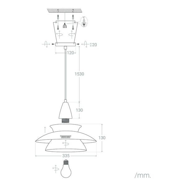 Candeeiro de teto Ledkia Ballnew 40 W