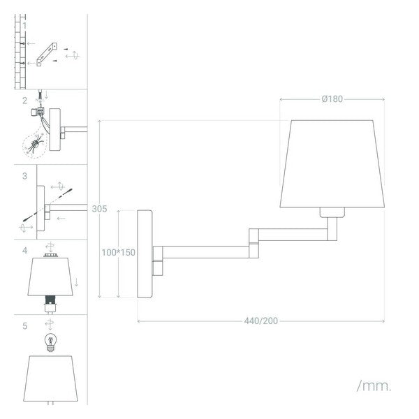 Luminária de parede Ledkia Ugani 40W