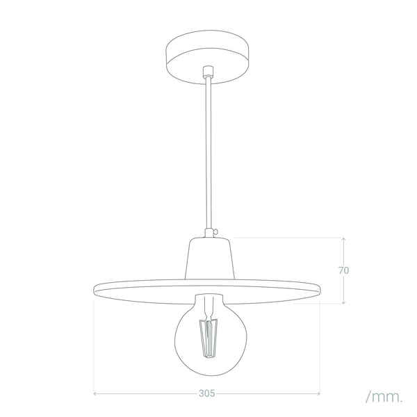 Candeeiro de teto Ledkia Vinyl 40 W